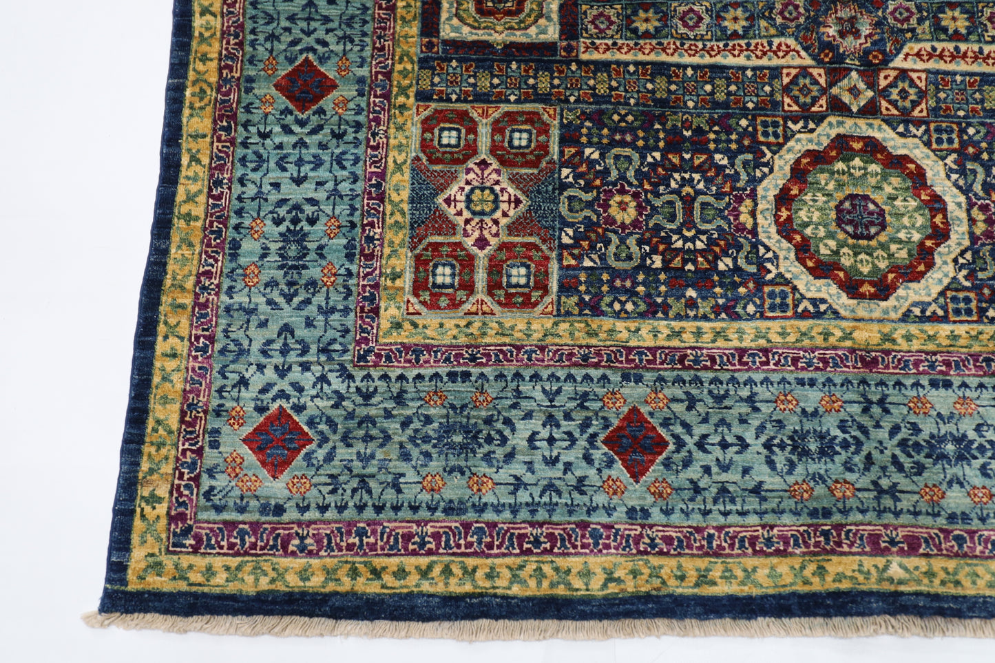 170 x 236 cm | Mamluk Afghan Tribal Hand Knotted Veg Dye Wool Carpet