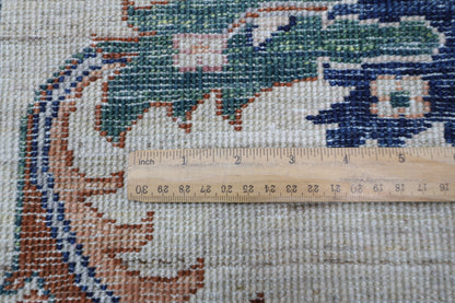 364 x 448 cm | Sultani Green Afghan Tribal Hand Knotted Natural Veg Dye Wool Carpet