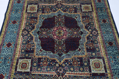 170 x 236 cm | Mamluk Afghan Tribal Hand Knotted Veg Dye Wool Carpet