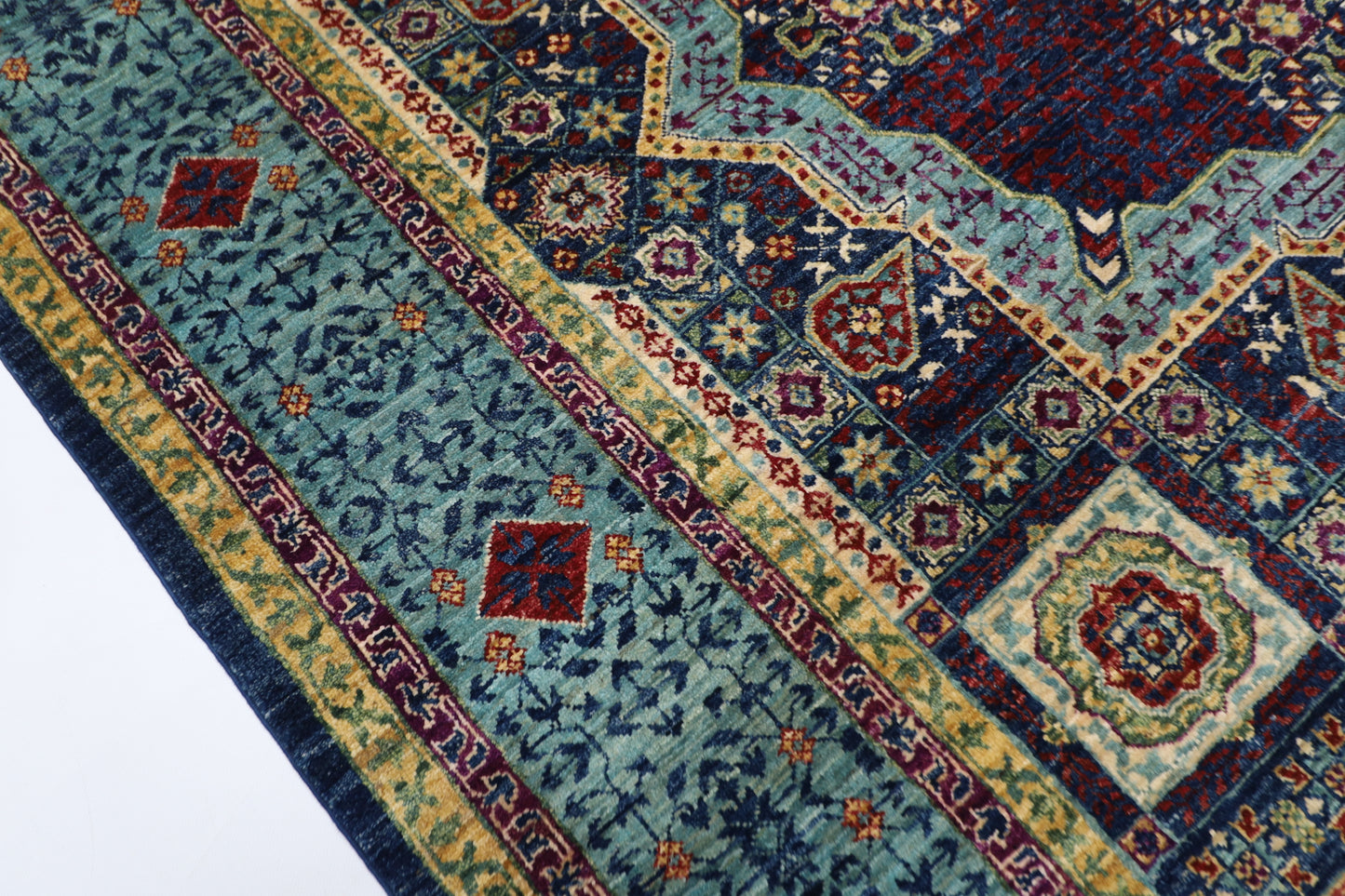 170 x 236 cm | Mamluk Afghan Tribal Hand Knotted Veg Dye Wool Carpet