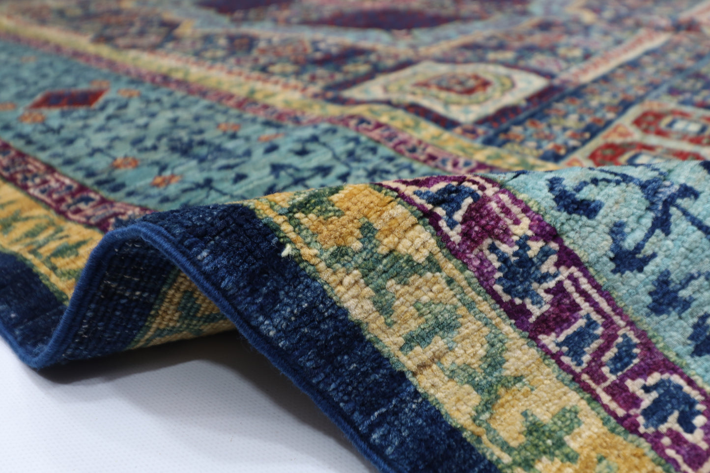 170 x 236 cm | Mamluk Afghan Tribal Hand Knotted Veg Dye Wool Carpet