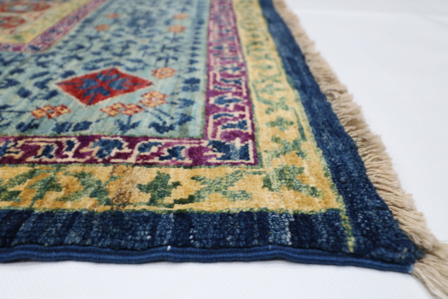 170 x 236 cm | Mamluk Afghan Tribal Hand Knotted Veg Dye Wool Carpet