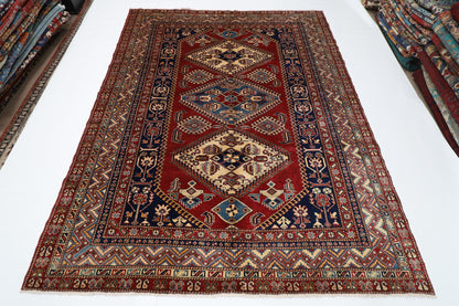 187 x 236 cm | Shirvan Afghan Tribal Hand Knotted Veg Dye Wool Carpet