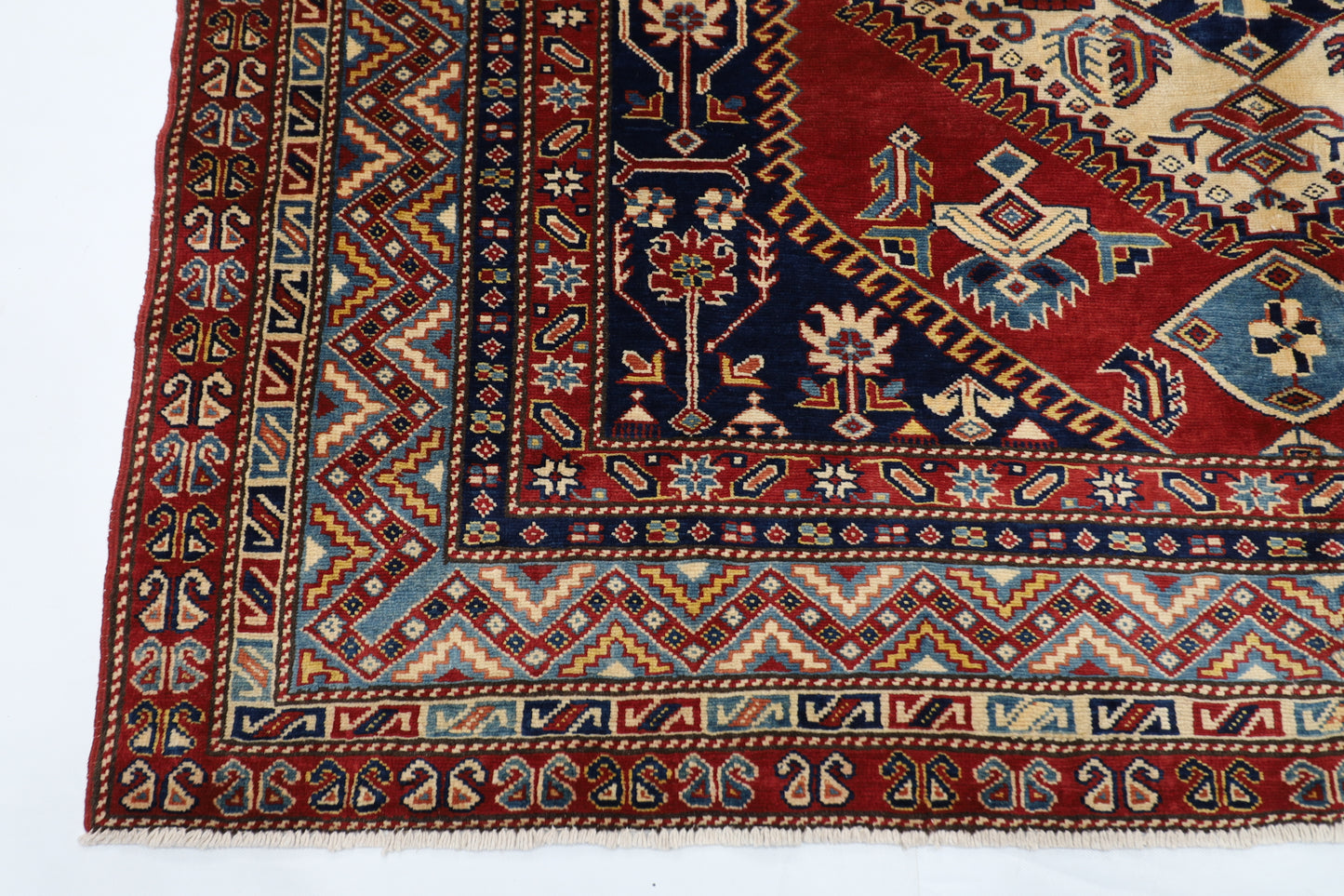 187 x 236 cm | Shirvan Afghan Tribal Hand Knotted Veg Dye Wool Carpet