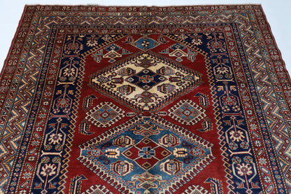 187 x 236 cm | Shirvan Afghan Tribal Hand Knotted Veg Dye Wool Carpet