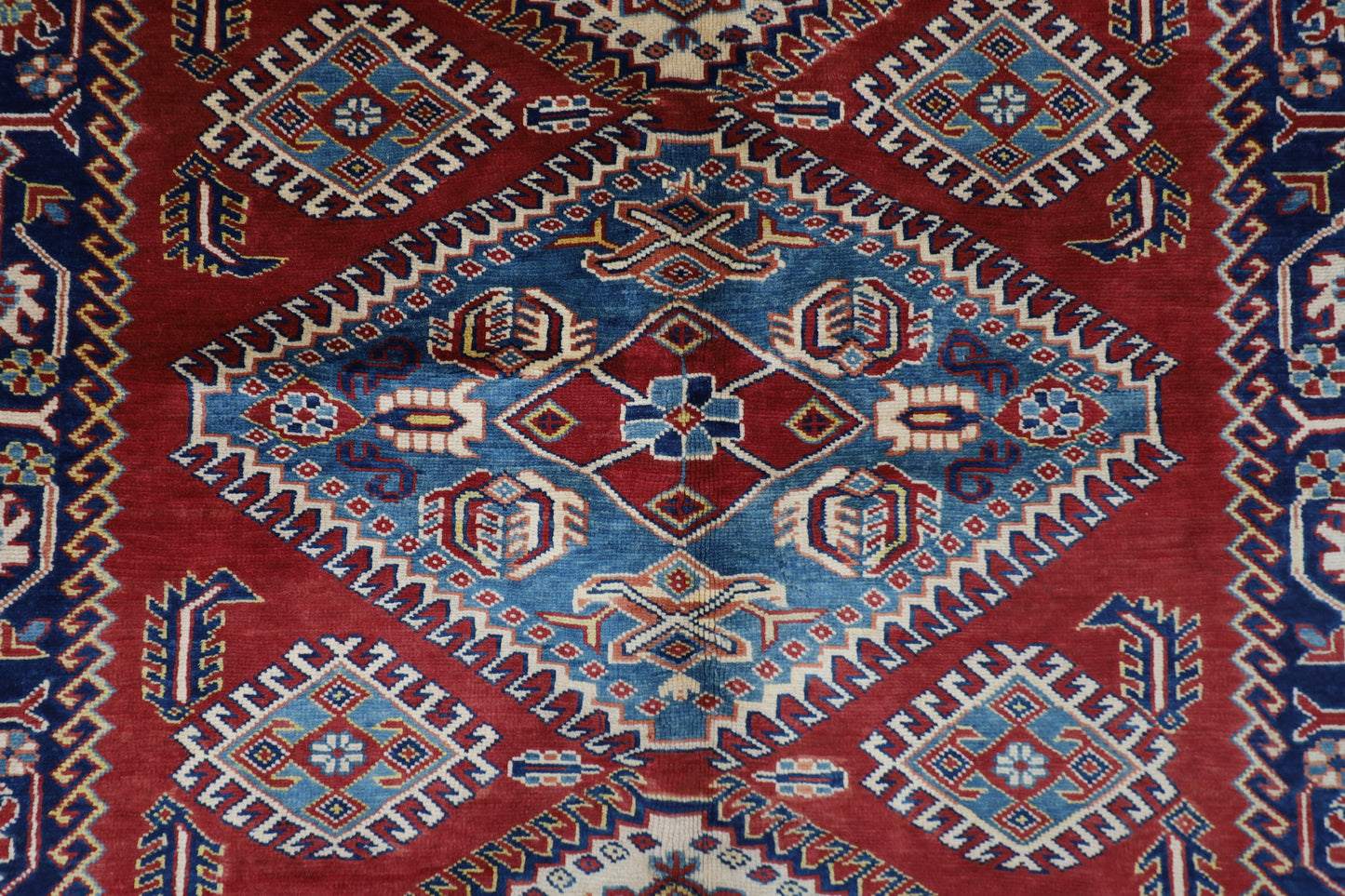 187 x 236 cm | Shirvan Afghan Tribal Hand Knotted Veg Dye Wool Carpet