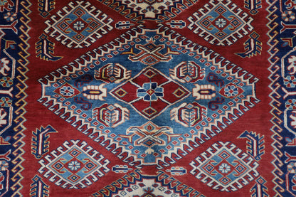 187 x 236 cm | Shirvan Afghan Tribal Hand Knotted Veg Dye Wool Carpet