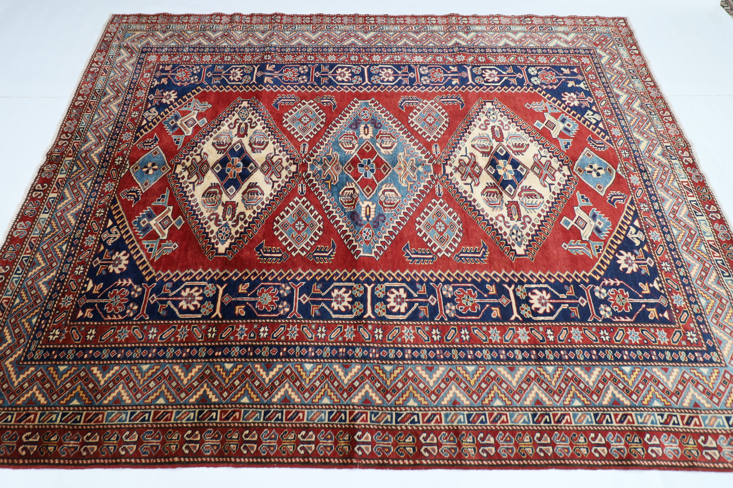 187 x 236 cm | Shirvan Afghan Tribal Hand Knotted Veg Dye Wool Carpet