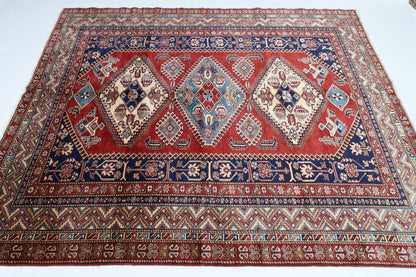 187 x 236 cm | Shirvan Afghan Tribal Hand Knotted Veg Dye Wool Carpet