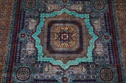 176 x 240 cm | Mamluk Afghan Tribal Hand Knotted Veg Dye Wool Carpet