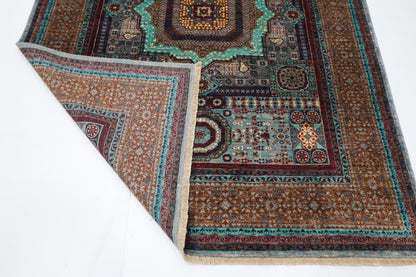 176 x 240 cm | Mamluk Afghan Tribal Hand Knotted Veg Dye Wool Carpet