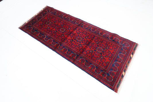 84 x 204 cm | Khamiyab Runner Rug Afghan Hand Knotted Veg Dye Wool carpet