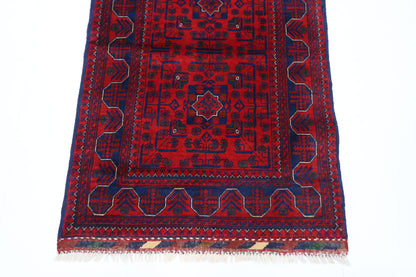 84 x 204 cm | Khamiyab Runner Rug Afghan Hand Knotted Veg Dye Wool carpet