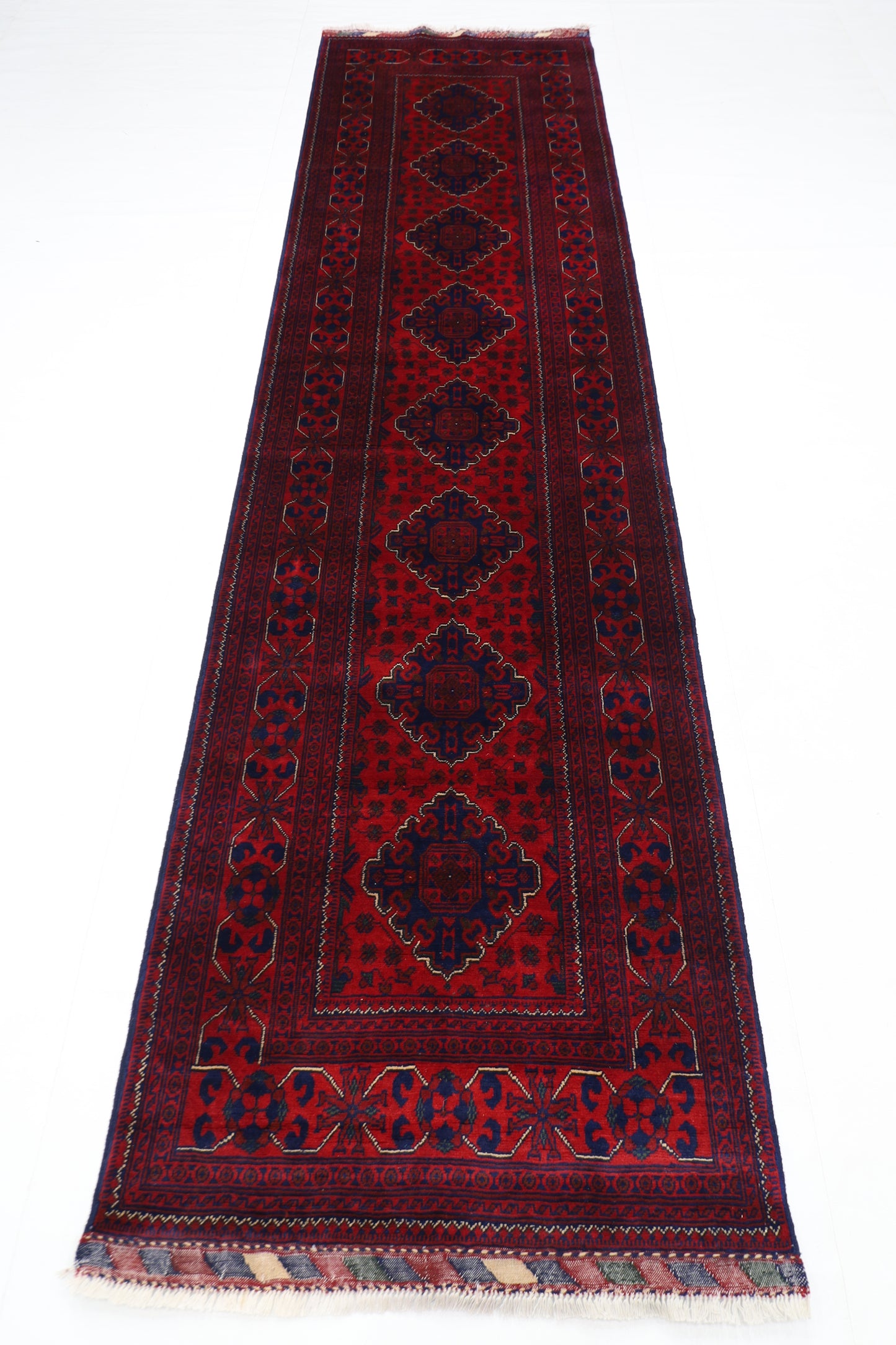 86 x 320 cm | Khamiyab Runner Rug Afghan Hand Knotted Veg Dye Wool carpet