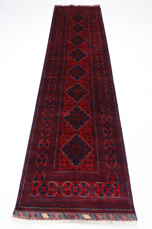 86 x 320 cm | Khamiyab Runner Rug Afghan Hand Knotted Veg Dye Wool carpet