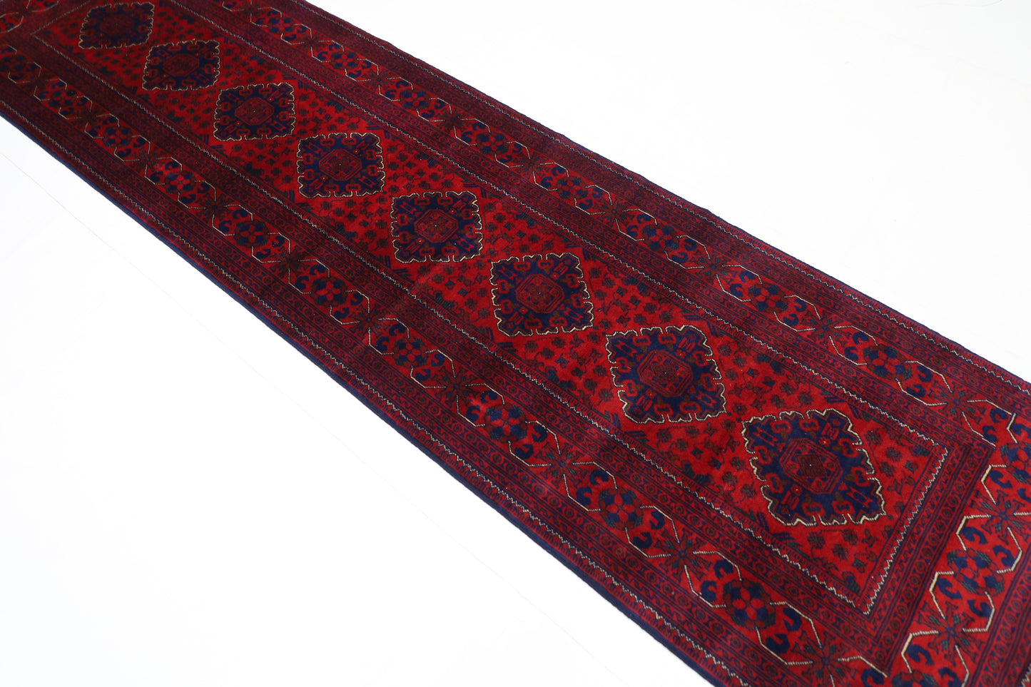 86 x 320 cm | Khamiyab Runner Rug Afghan Hand Knotted Veg Dye Wool carpet