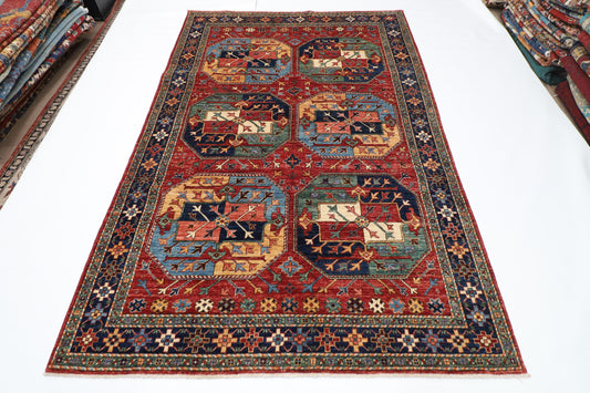 157 x 235 cm | Ersari Afghan Tribal Hand Knotted Veg Dye Wool Carpet