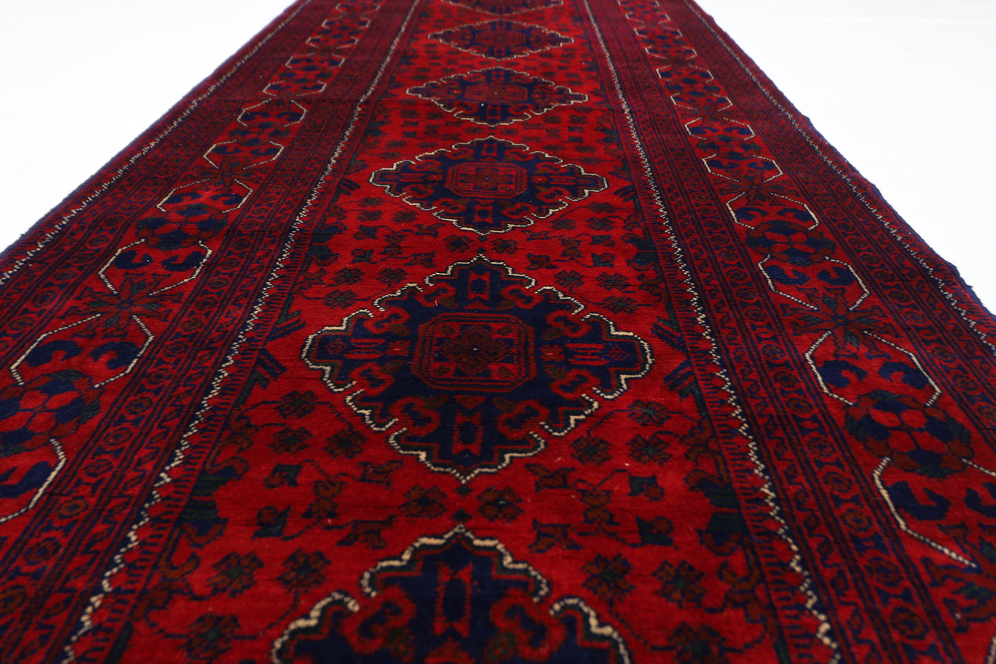 86 x 320 cm | Khamiyab Runner Rug Afghan Hand Knotted Veg Dye Wool carpet