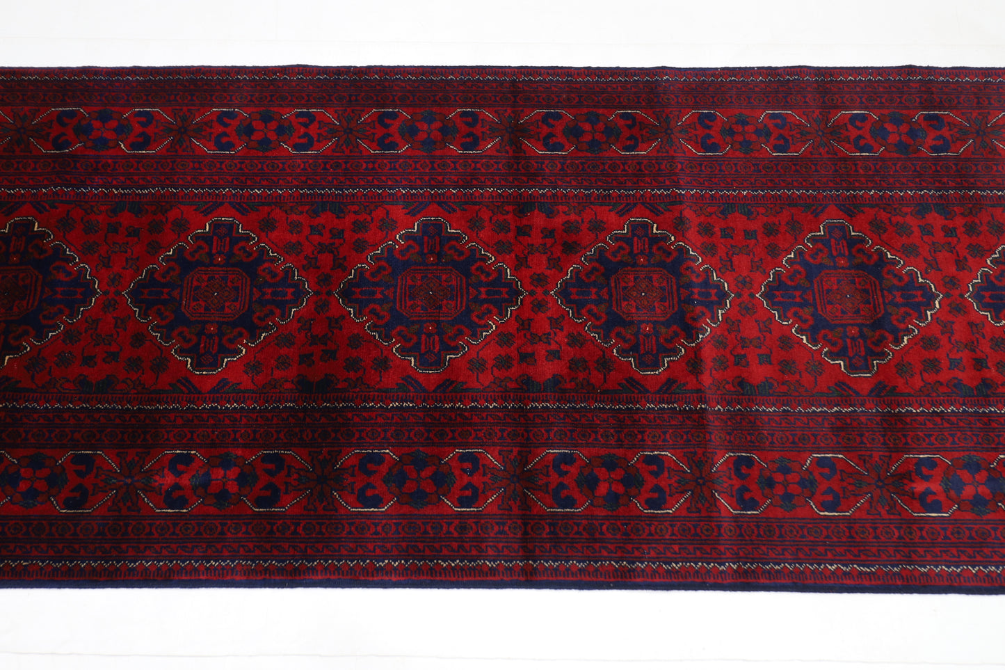 86 x 320 cm | Khamiyab Runner Rug Afghan Hand Knotted Veg Dye Wool carpet