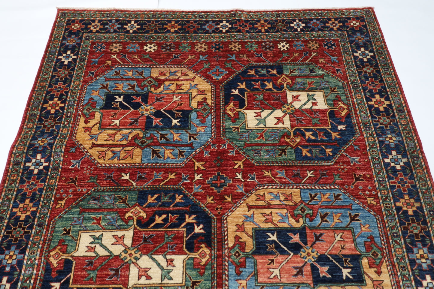 157 x 235 cm | Ersari Afghan Tribal Hand Knotted Veg Dye Wool Carpet