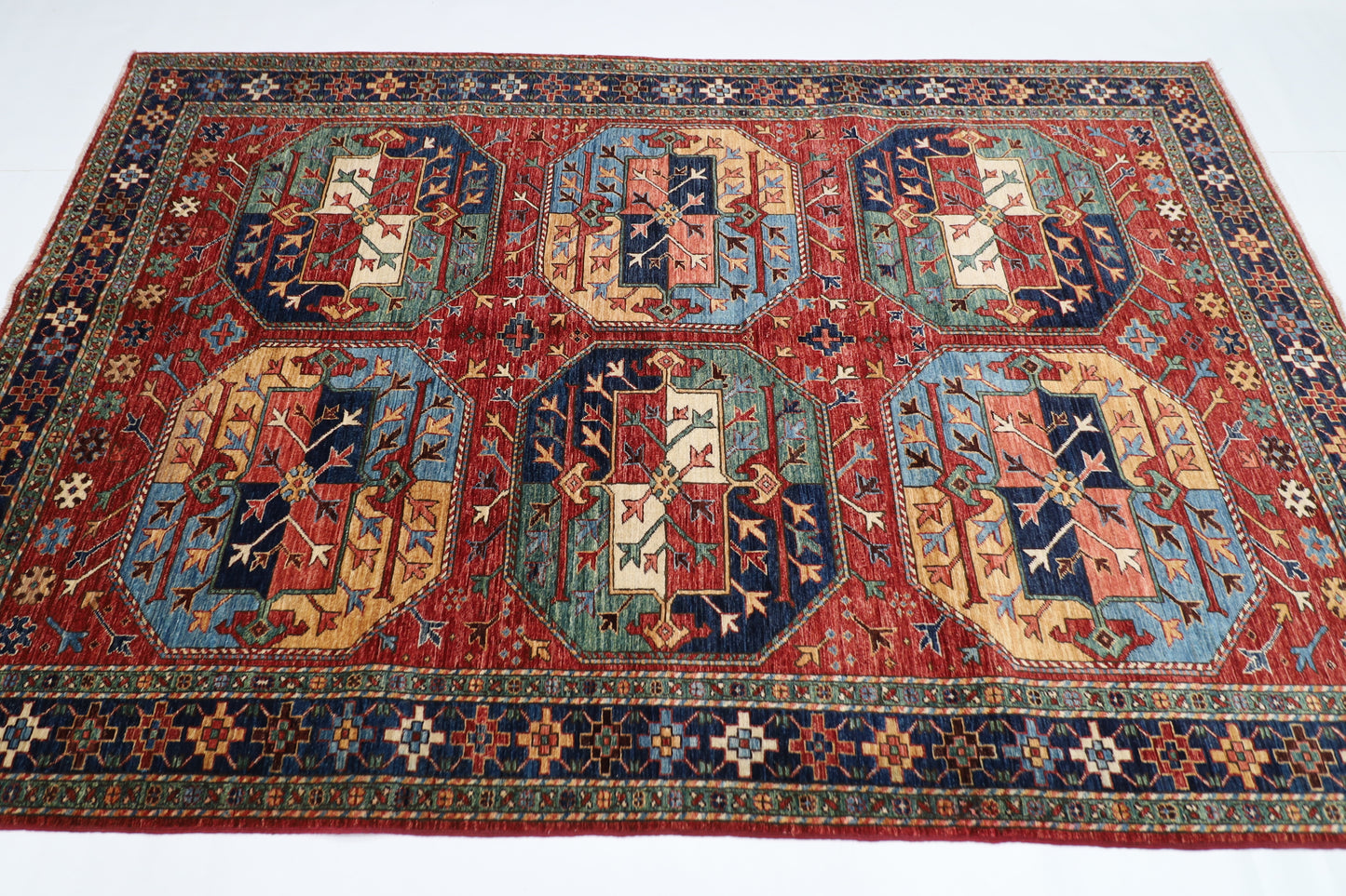 157 x 235 cm | Ersari Afghan Tribal Hand Knotted Veg Dye Wool Carpet