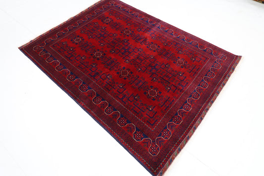153 x 205 cm | Khamiyab Area Rug Afghan Hand Knotted Veg Dye Wool carpet
