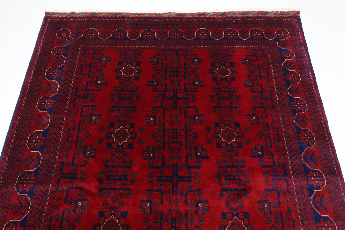 153 x 205 cm | Khamiyab Area Rug Afghan Hand Knotted Veg Dye Wool carpet