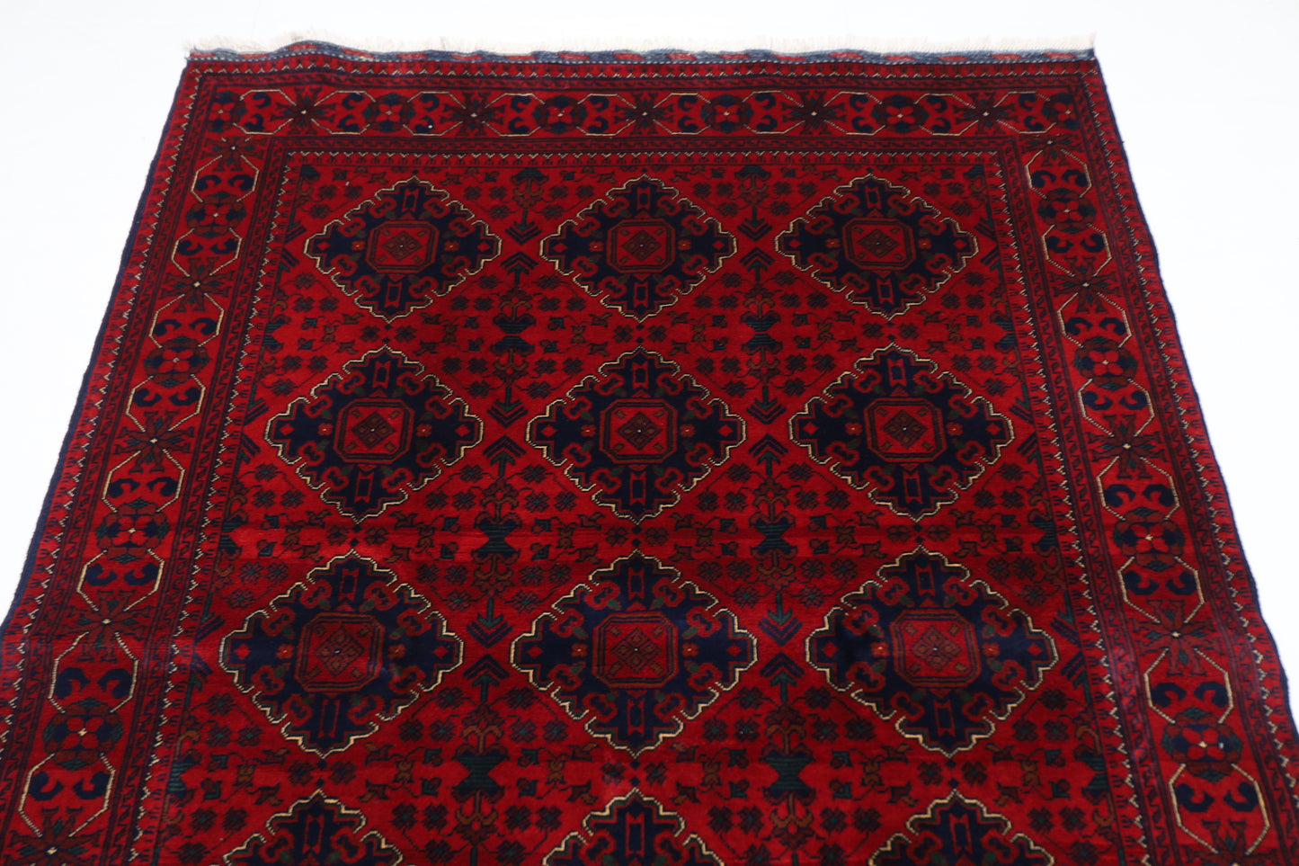 150 x 199 cm | Khamiyab Area Rug Afghan Hand Knotted Veg Dye Wool carpet