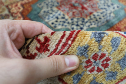 173 x 238 cm | Mamluk Afghan Tribal Hand Knotted Veg Dye Wool Carpet