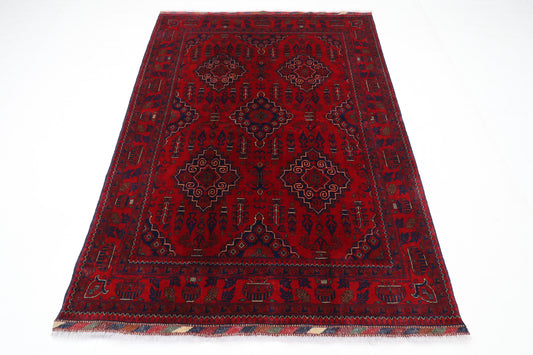 153 x 207 cm | Khamiyab Area Rug Afghan Hand Knotted Veg Dye Wool carpet
