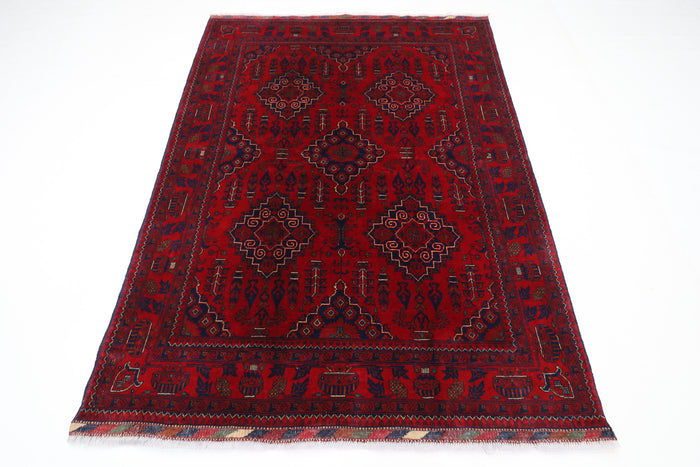 153 x 207 cm | Khamiyab Area Rug Afghan Hand Knotted Veg Dye Wool carpet