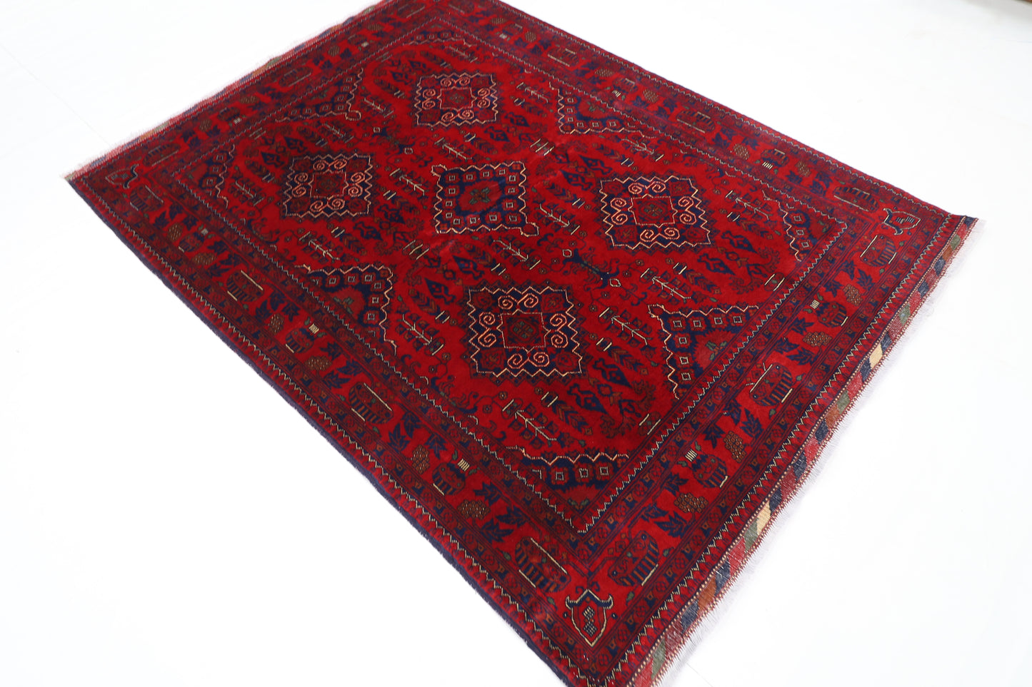 153 x 207 cm | Khamiyab Area Rug Afghan Hand Knotted Veg Dye Wool carpet