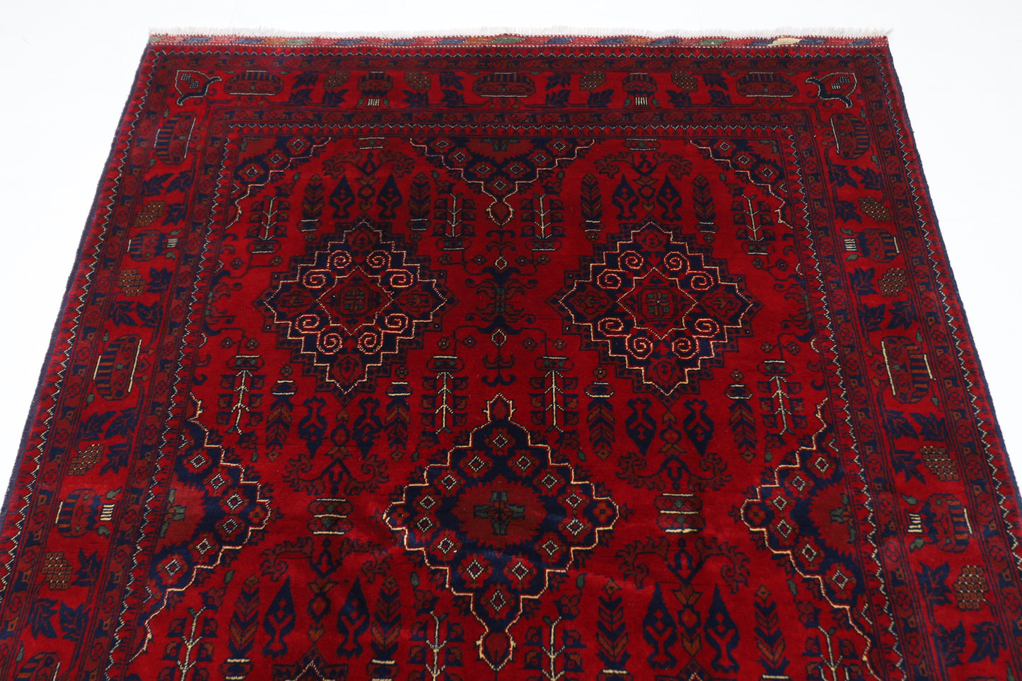 153 x 207 cm | Khamiyab Area Rug Afghan Hand Knotted Veg Dye Wool carpet