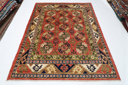 175 x220 cm | Ersari Afghan Tribal Hand Knotted Veg Dye Wool Carpet