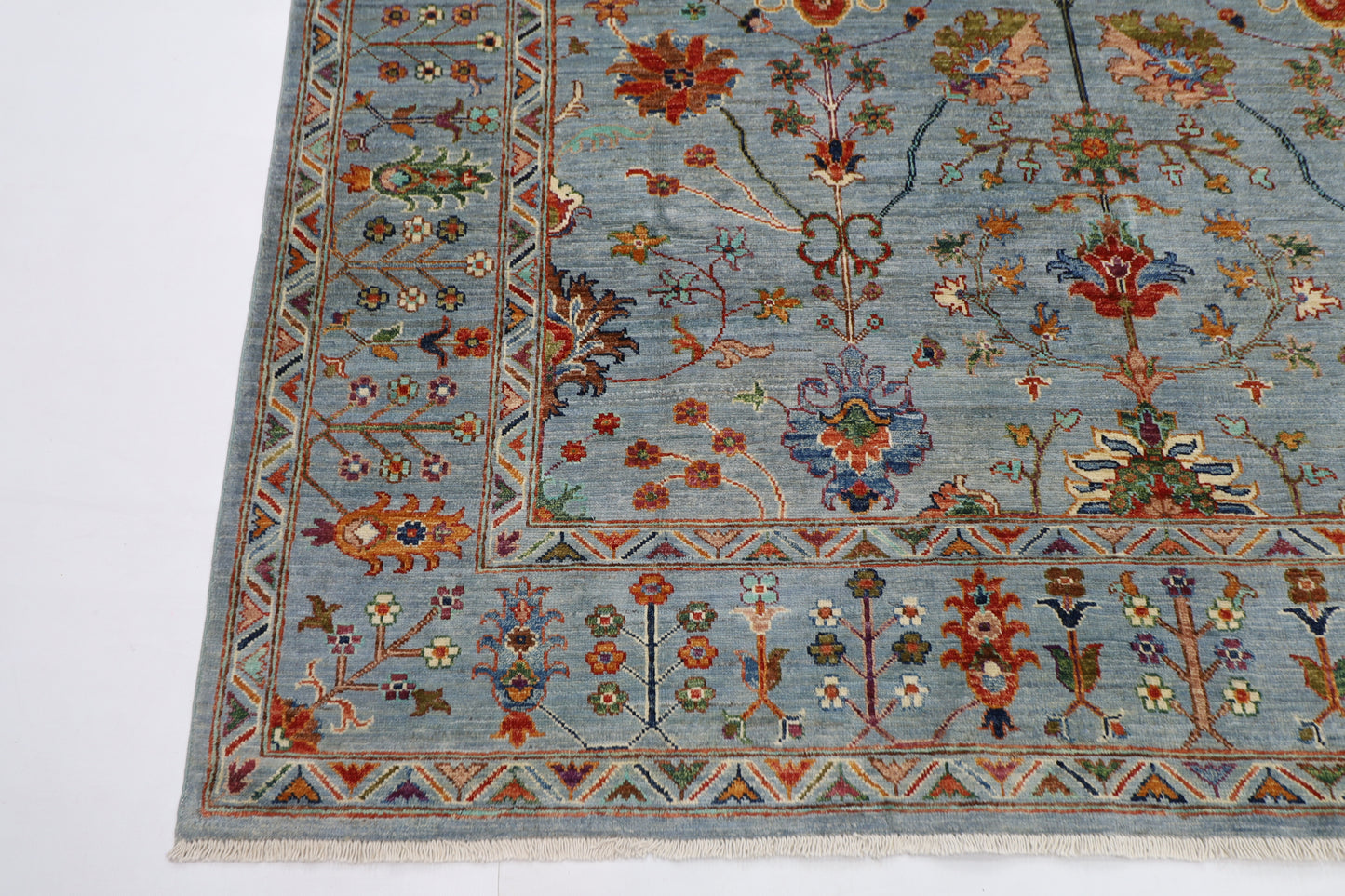 200 x 290 cm | Sultani Afghan Tribal Hand Knotted Natural Veg Dye Wool Carpet