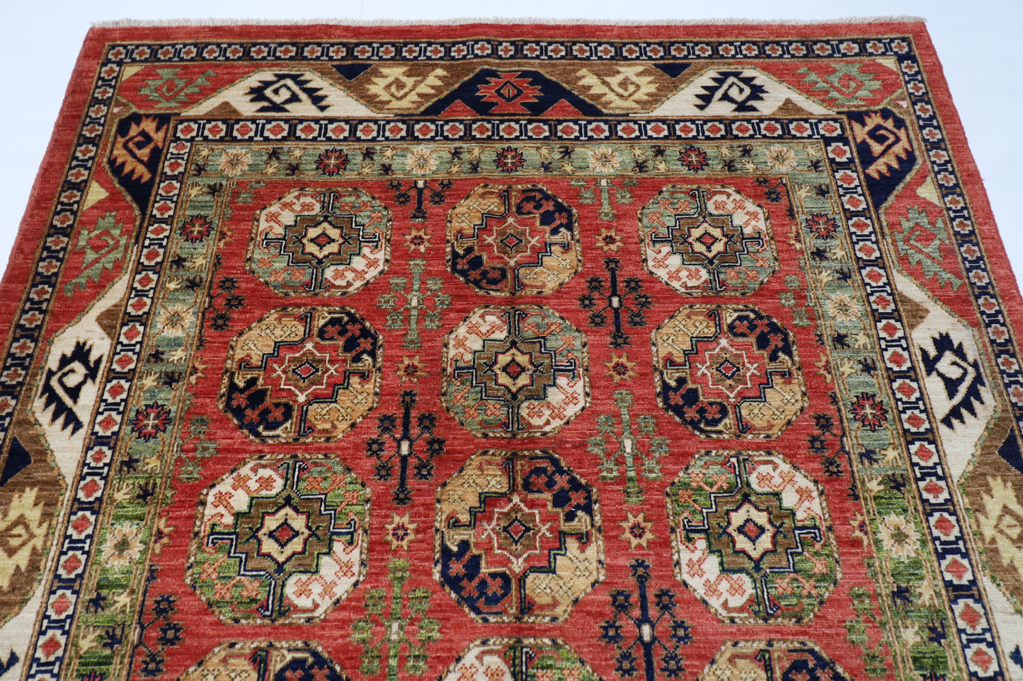175 x220 cm | Ersari Afghan Tribal Hand Knotted Veg Dye Wool Carpet