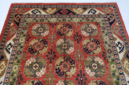 175 x220 cm | Ersari Afghan Tribal Hand Knotted Veg Dye Wool Carpet