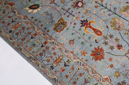 200 x 290 cm | Sultani Afghan Tribal Hand Knotted Natural Veg Dye Wool Carpet