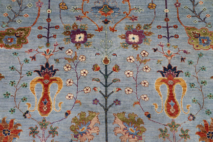 200 x 290 cm | Sultani Afghan Tribal Hand Knotted Natural Veg Dye Wool Carpet