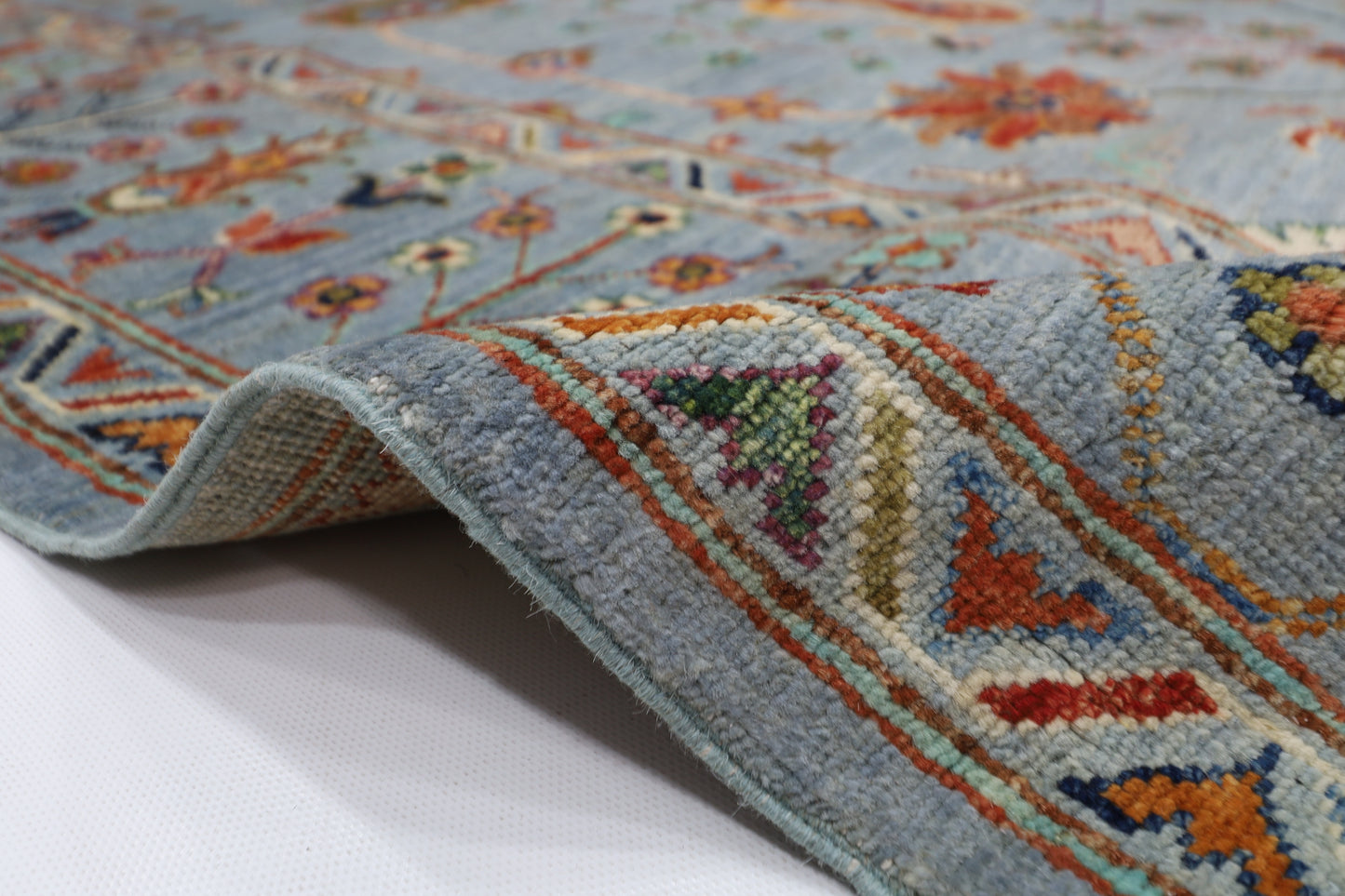 200 x 290 cm | Sultani Afghan Tribal Hand Knotted Natural Veg Dye Wool Carpet