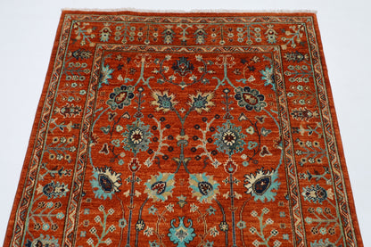 125 x 191 cm | Sultani Afghan Tribal Hand Knotted Natural Veg Dye Wool Carpet