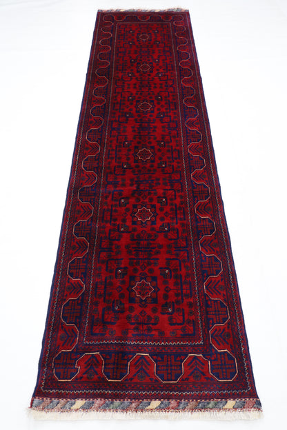 86 x 306 cm | Khamiyab Runner Rug Afghan Hand Knotted Veg Dye Wool carpet