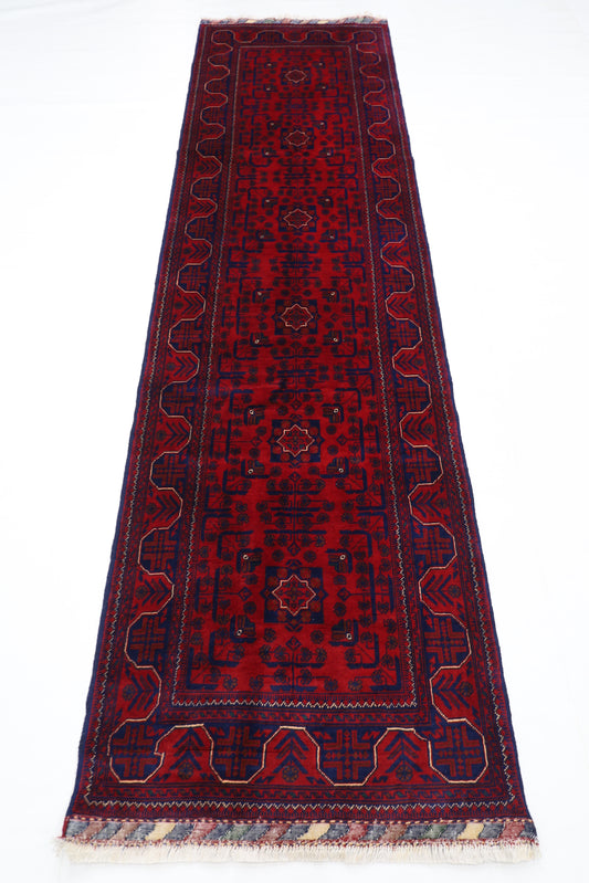 86 x 306 cm | Khamiyab Runner Rug Afghan Hand Knotted Veg Dye Wool carpet