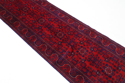 86 x 306 cm | Khamiyab Runner Rug Afghan Hand Knotted Veg Dye Wool carpet