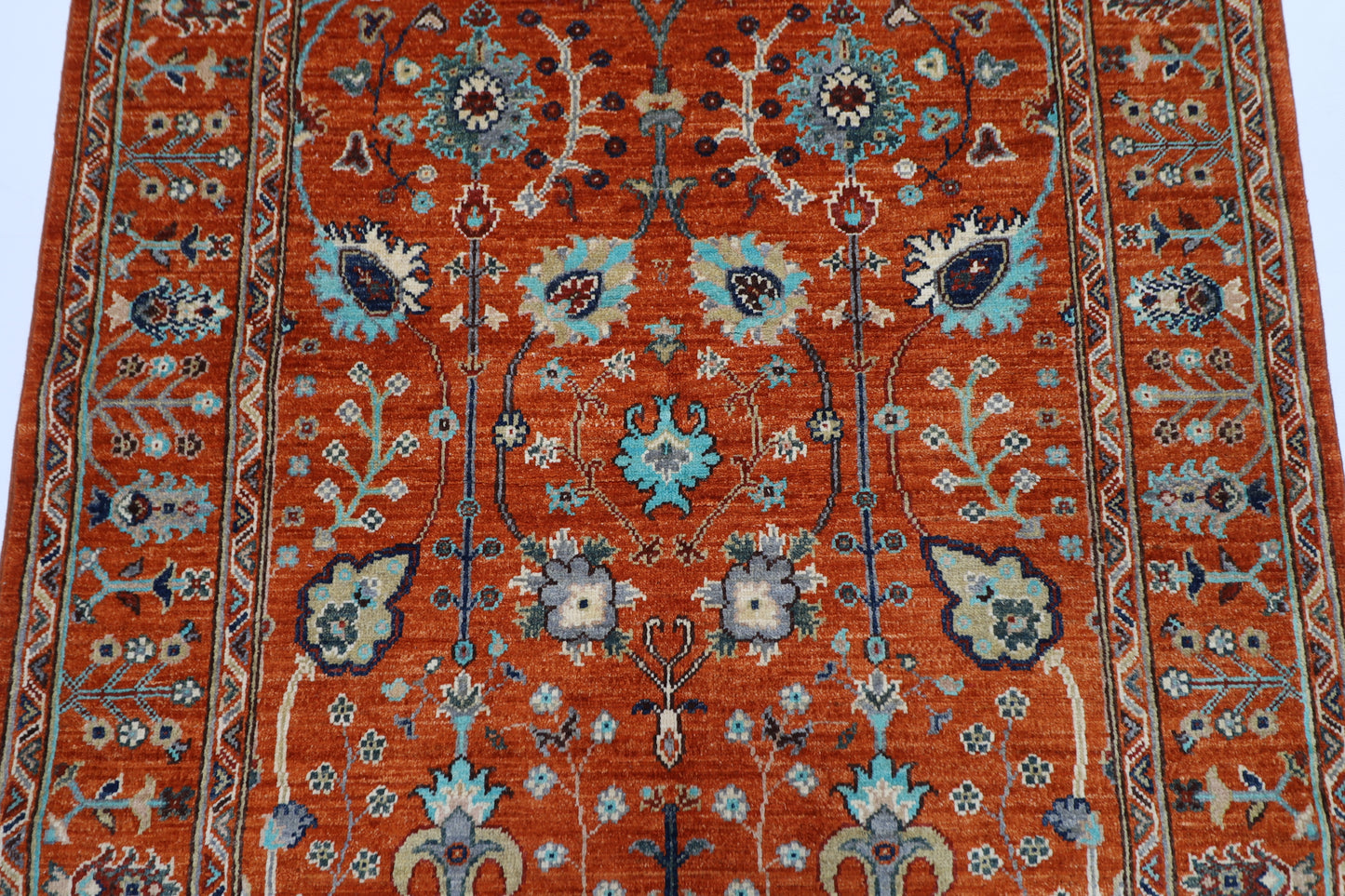 125 x 191 cm | Sultani Afghan Tribal Hand Knotted Natural Veg Dye Wool Carpet