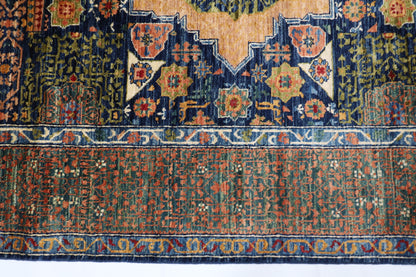 174 x 239 cm | Mamluk Afghan Tribal Hand Knotted Veg Dye Wool Carpet