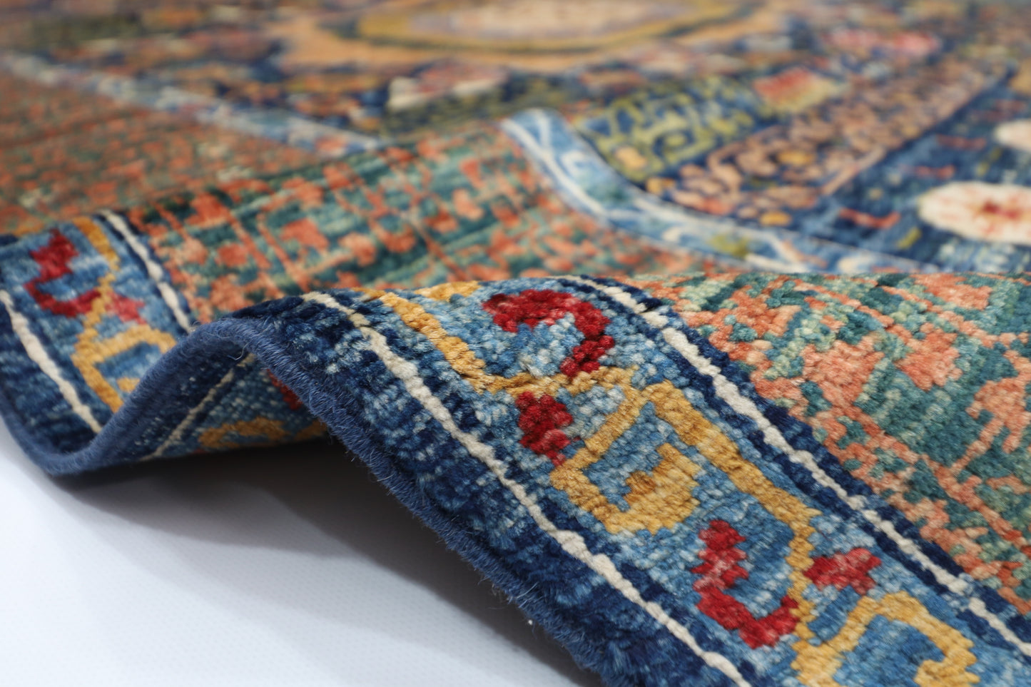 174 x 239 cm | Mamluk Afghan Tribal Hand Knotted Veg Dye Wool Carpet