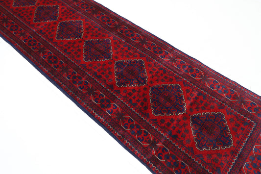 88 x 304 cm | Khamiyab Runner Rug Afghan Hand Knotted Veg Dye Wool carpet