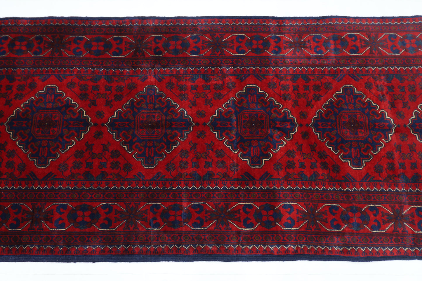 88 x 304 cm | Khamiyab Runner Rug Afghan Hand Knotted Veg Dye Wool carpet