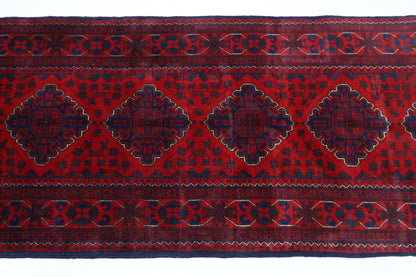 88 x 304 cm | Khamiyab Runner Rug Afghan Hand Knotted Veg Dye Wool carpet